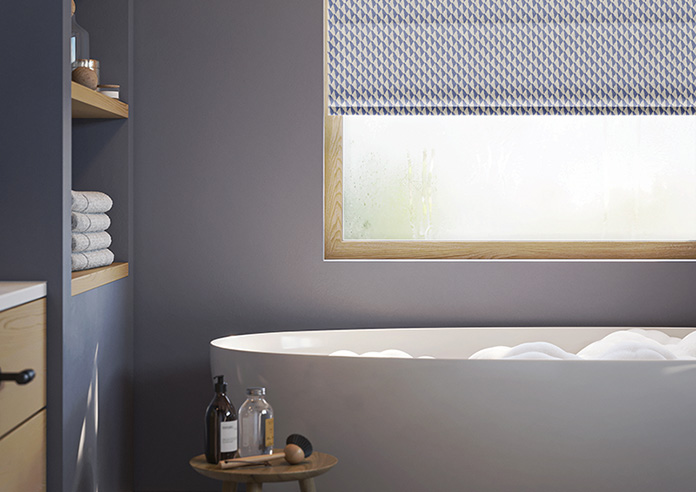 Jaipur, Cobalt - Motorised Roman Blind - Image 5